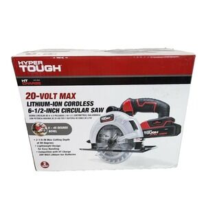 Hyper Tough 20 Volt Max Cordless Lithium Ion Circular Saw 6 1/2 Inch Blade